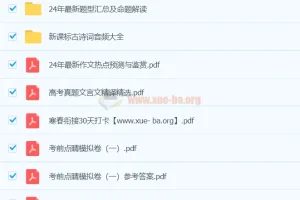 陈瑞春2024高三语文点睛班：考前冲刺与考点精讲