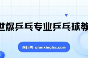 全世爆乒乓专业乒乓球教学课 从基础到实战的系统训练