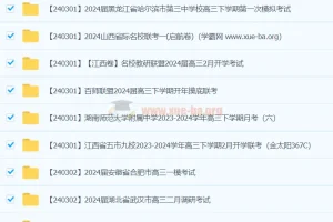 2024高考高三名校试卷合集（2024年3月版）