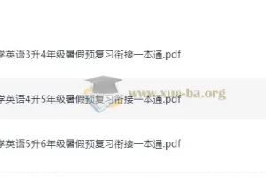 暑假预复习衔接一本通 小学英语 25年（3-6年级适用）