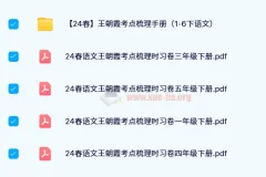 王朝霞考点梳理时习卷（1-6年级下册语文）2024春版