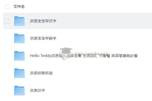洪恩启蒙全集：英语、汉字、数学、拼音一站式学习资源