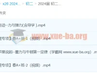 2024初二物理何勇A+寒假班（春上）课程资源