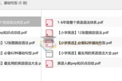 小学英语语法与基础句型全掌握