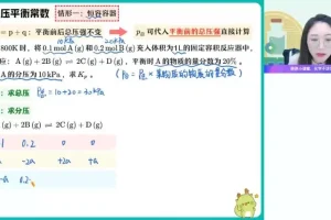 高二化学反应原理尖端班：冯琳琳主讲，直播+视频+讲义全套