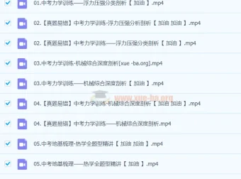初三物理A+班春下课程 杜春雨中考物理专题训练