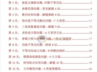 2026版高考数学破题秒杀36大招 PDF学习文档