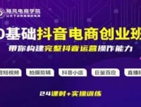 飓风电商《0基础抖音电商创业班》——全链路运营实战指南