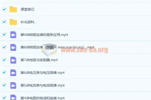 刘怀宇2020暑初三物理暑假班9讲完整课程含讲义