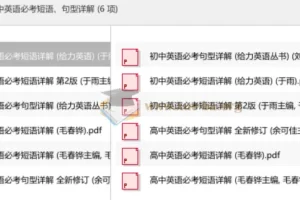 初中高中英语必考短语与句型详解