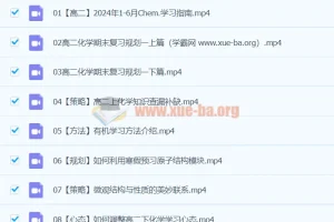 2024高二化学寒假班 冷士强 下学期课程精讲