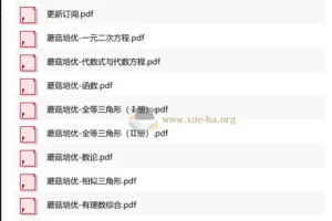 蘑菇培优初中数学小绿皮（9册）系统精讲