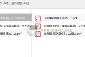 2026版语文八年级上册必刷题 备考资料合集