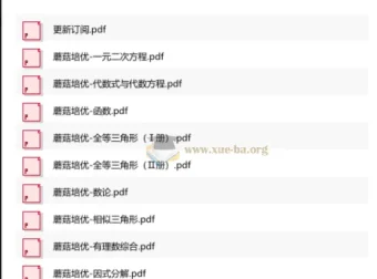 蘑菇培优初中数学小绿皮（9册）系统精讲