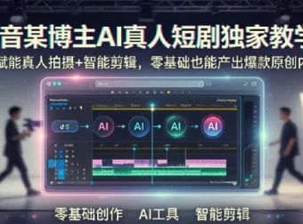 抖音AI真人短剧制作教程，零基础入门到爆款打造
