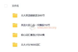 北大英语娘娘语法+核心词汇暴涨计划+英语大招+北大才女16000词汇