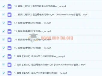 2024高二物理A+秋季班·宋雨晴（更新中）