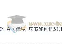 AI+跨境实战课：把运营SOP变成可复制的AI员工