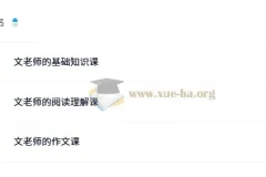 文老师《小学语文课程合集》基础知识+阅读理解+作文 系统提升
