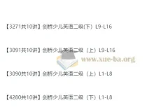 裴军芳剑桥少儿英语二级（上下册全）40讲视频课程
