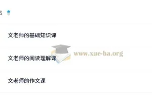 文老师《小学语文课程合集》基础知识+阅读理解+作文 系统提升