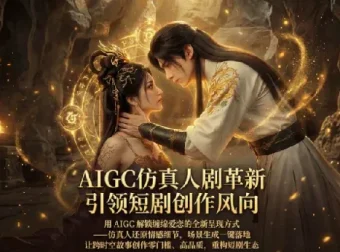 AIGC仿真人短剧创作全流程解析，从剧本到后期零门槛打造仙侠爆款