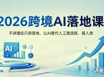 2026跨境AI落地课：不讲理论只讲实操，用AI替代人工跑流程提人效