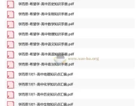 高中全科《XES高中知识手册》PDF合集，学而思名师精编考点速查