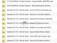 Stanford Frontier Systems 斯坦福前沿系统课程合集