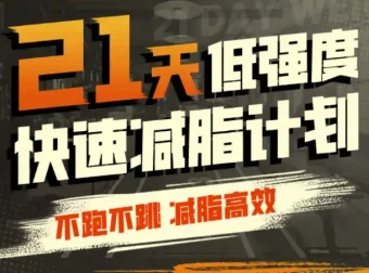 猫叔21天低强度无跑跳高效减脂计划，科学实用的居家训练方案