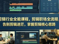 剪辑行业全能课程：从入门到接单，掌握剪辑全流程与核心思维