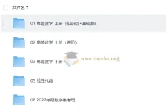 2027考研数学 凯哥竞赛数学全程课程精讲