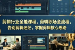 剪辑行业全能课程：从入门到接单，掌握剪辑全流程与核心思维