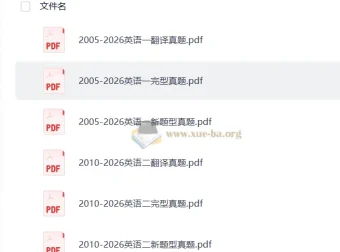 2005-2026考研英语小三门真题合集（完形填空+新题型+翻译）