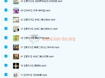 芝麻动漫语文小学二年级下册33讲 视频课程