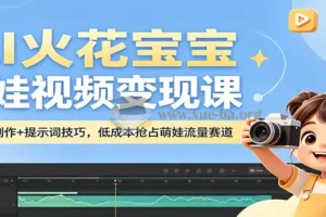 AI火花宝宝萌娃视频变现课：AI视频制作与提示词技巧，低成本抢占萌娃流量赛道