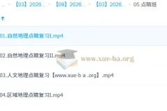 林潇高中地理2026高三高考地理决战冲刺点睛班