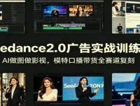 Seedance2.0广告实战训练营：AI做图做影视，模特口播带货全赛道复刻