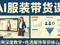 AI服装带货实战课，多案例拆解服饰带货核心玩法