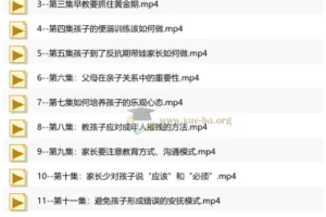 亲子关系与人格培育视频课程：从新手父母到青春期教育的系统指南