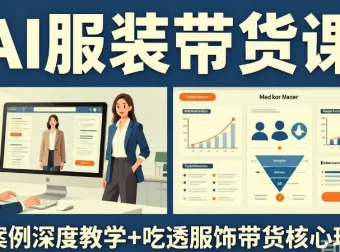 AI服装带货实战课，多案例拆解服饰带货核心玩法