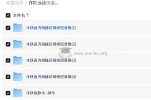 许跃远脉诊全集｜脉学大师课程（24集视频+脉象图解+诊断技巧）