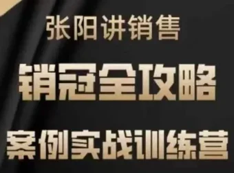 张阳讲销售实战案例训练营：销冠养成全攻略