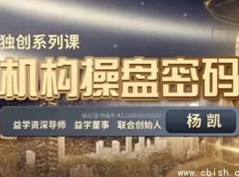 杨凯机构操盘密码操盘策略提升班全套视频教程（半年班）