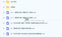 2027高考生物一轮复习 张鹏 系统课 分子与细胞 培优专题