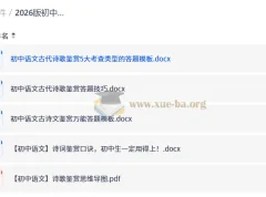 2026中考语文诗歌鉴赏答题技巧精讲（初中版）