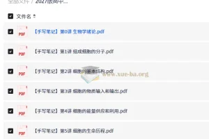 2027版高中生物李林一轮复习手写笔记