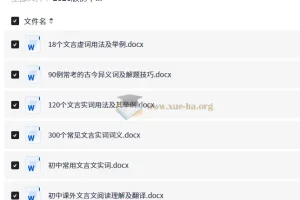 2026中考语文文言文解析技巧与专项练习合集