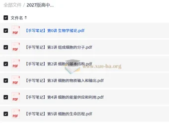 2027版高中生物李林一轮复习手写笔记