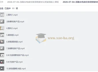 AI电商实体营销素材完美复刻线上课程